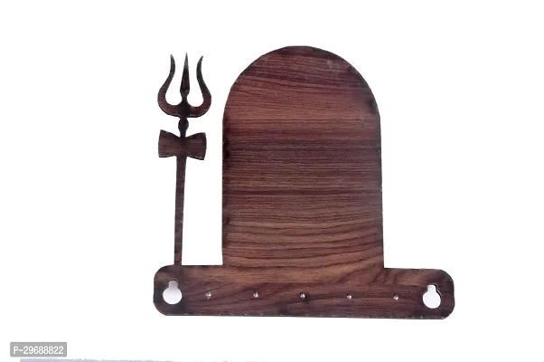 National Shivling  single layer wooden key stand (light)-thumb2