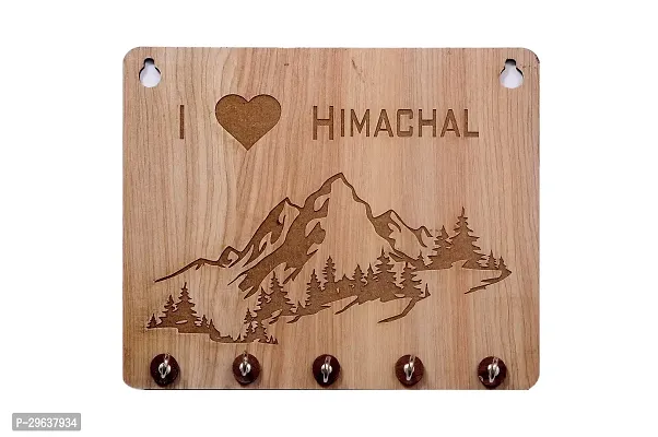 National I love Himachal single layer wooden key stand