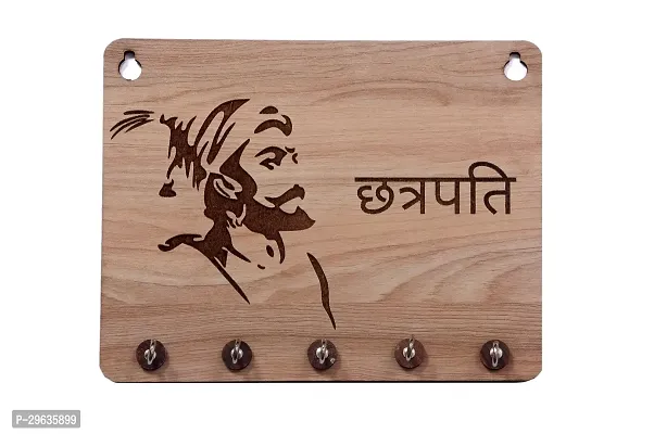 National Chhatrapti  single layer wooden key stand