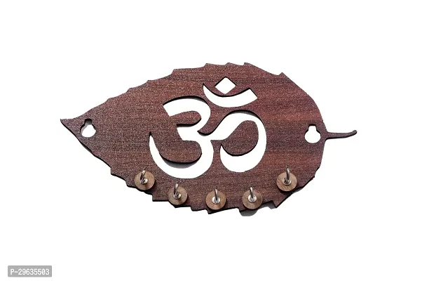 Om Single Layer Wooden Key Stand(dark)