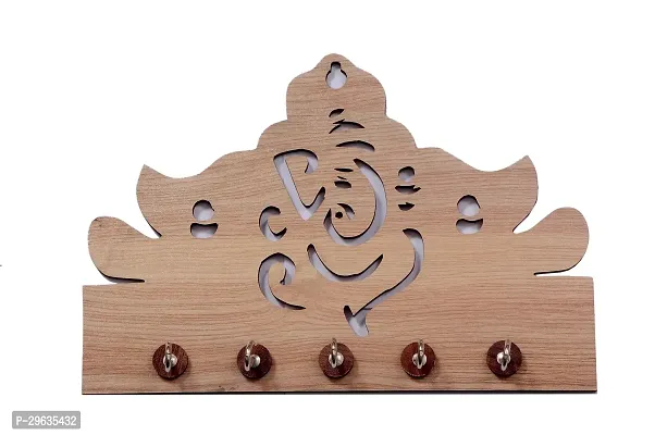 Ganpati Single Layer Wooden Key Stand(light)