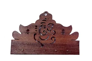 Ganpati Single Layer Wooden Key Stand(light)-thumb1