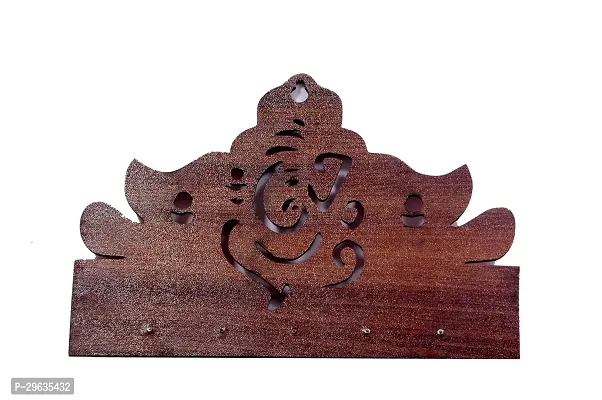 Ganpati Single Layer Wooden Key Stand(light)-thumb2