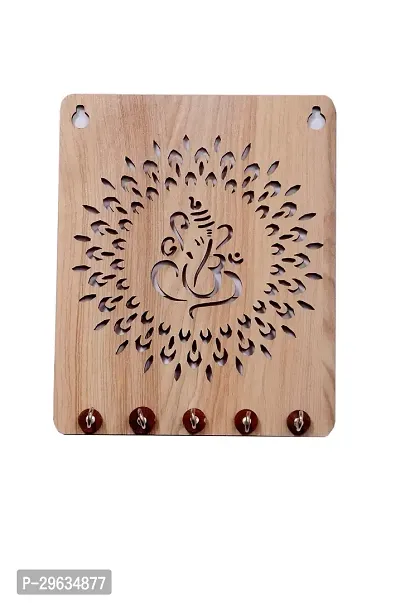 Ganesh Design Single Layer Wooden Key Stand