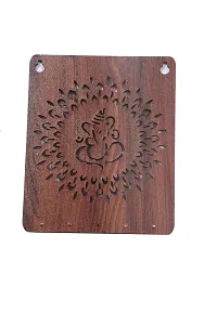 Ganesh Design Single Layer Wooden Key Stand-thumb2