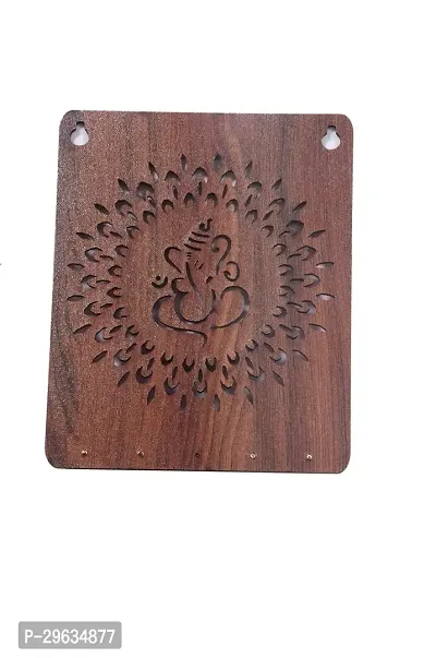 Ganesh Design Single Layer Wooden Key Stand-thumb3