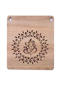 Ganesh Design Single Layer Wooden Key Stand(dark)-thumb2