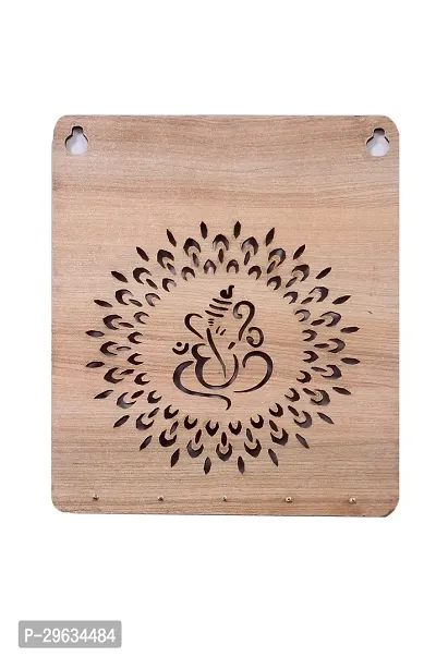 Ganesh Design Single Layer Wooden Key Stand(dark)-thumb3