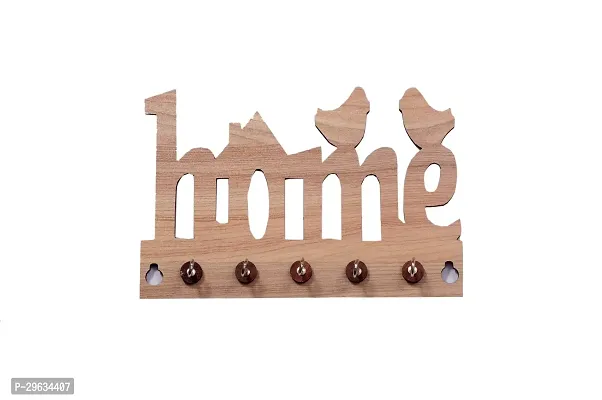 Home with Sparrow Single Layer Wooden Key Stand(light)