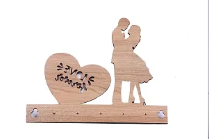 Love Forever Single Layer Wooden Keystand (dark)-thumb1