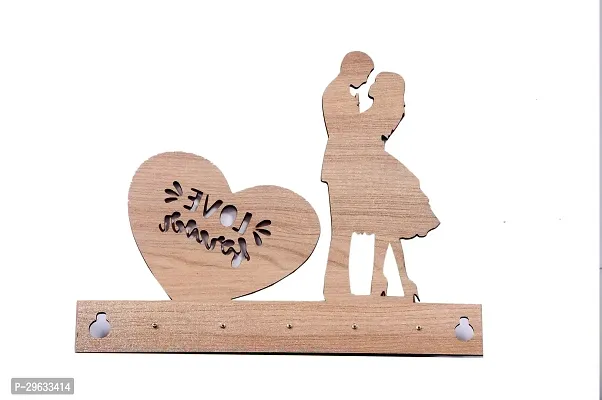 Love Forever Single Layer Wooden Keystand (dark)-thumb2