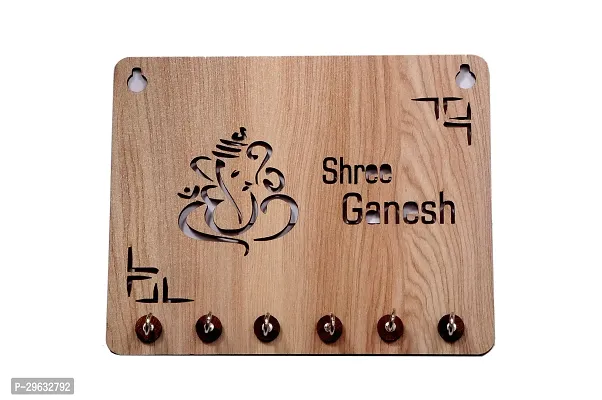 Shree Ganesh Single  Layer Wooden Keystand Light