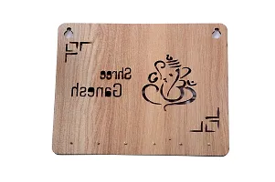 Shree Ganesh Layer Wooden Keystand (dark)-thumb2