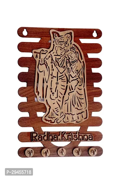 Radhakrishna Double Layer Wooden Keystand