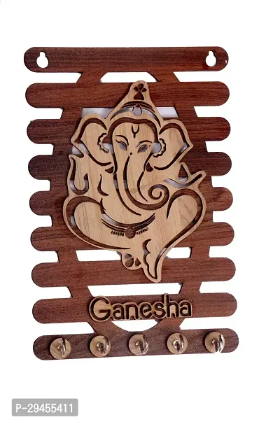 Ganesh double layer wooden keystand-thumb0