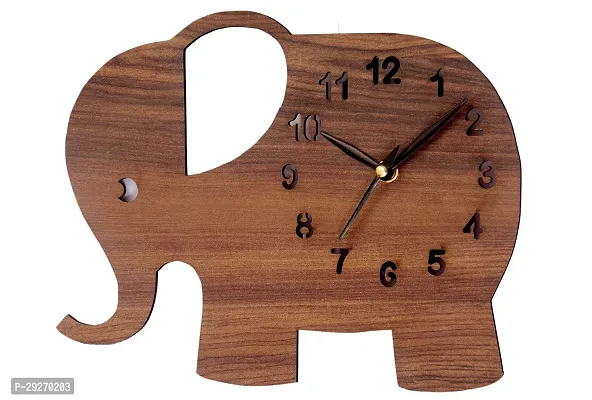 National elephant wooden wall clock (DARK)