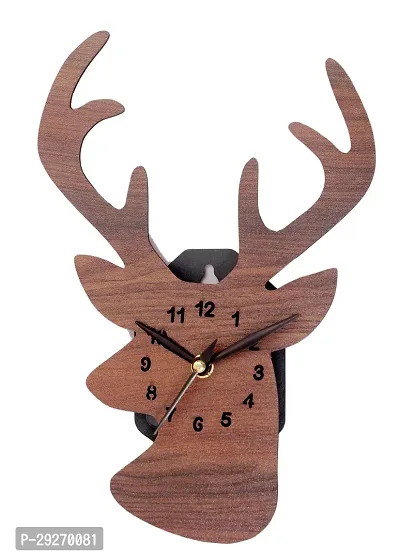 National deer wooden wall clock (DARK)