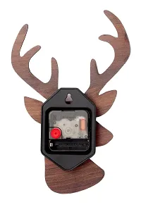 National deer wooden wall clock (DARK)-thumb1