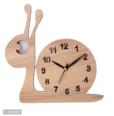 National snail wooden wall clock (LIGHT)