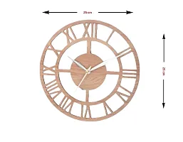 National Wooden Round Roman Numeric Wall Clock-thumb1