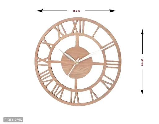 National Wooden Round Roman Numeric Wall Clock-thumb2