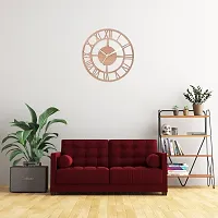 National Wooden Round Roman Numeric Wall Clock-thumb3