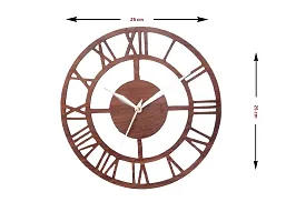 National Wooden Round Roman Numeric Wall Clock-thumb1