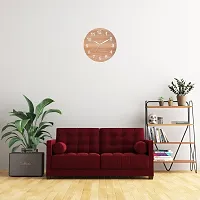 National Wooden Round Numeric Wall Clock-thumb2