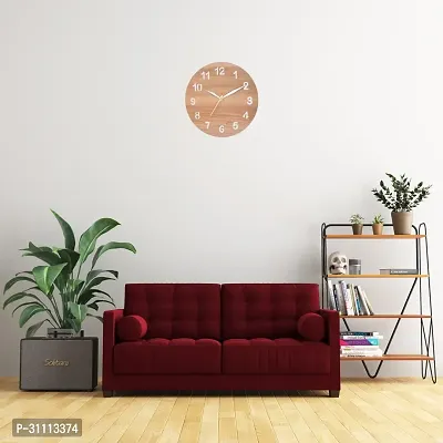 National Wooden Round Numeric Wall Clock-thumb3