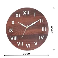 National Wooden Round Roman Numeric Wall Clock-thumb2