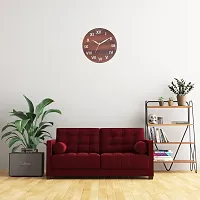 National Wooden Round Roman Numeric Wall Clock-thumb3