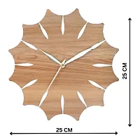 National Wooden Round Flower Wall Clock-thumb1