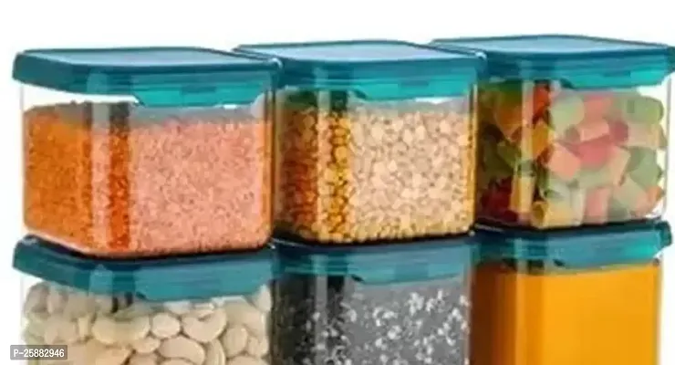 Air Tight Plastic Containers For Kitchen Storage Set Of 6-thumb0