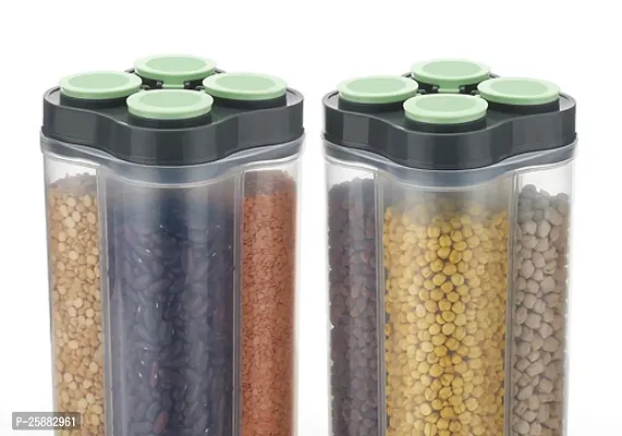 Air Tight Plastic Containers For Kitchen Storage Set Of 2