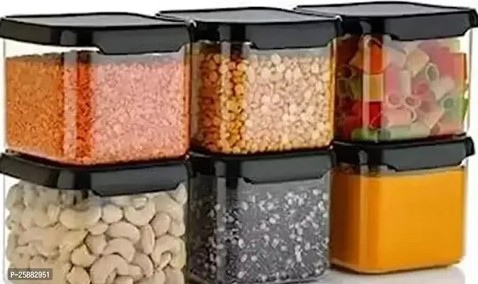 Air Tight Plastic Containers For Kitchen Storage Set Of 6-thumb0