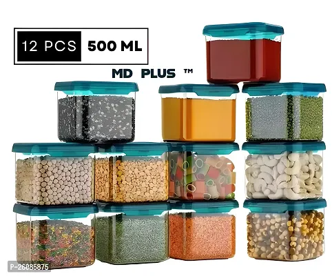 500 ml container for kitchen_food storage container_kitchen storage container_(12 pcs set)-thumb0