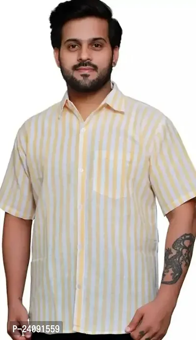 Stylish Fancy Designer Khadi Cotton Casual Shirts For Men Pack Of 1