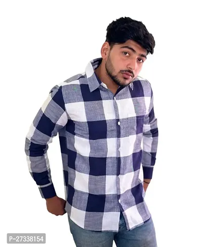 Stylish Multicoloured Pure Cotton Checked Long Sleeves Shirt For Men
