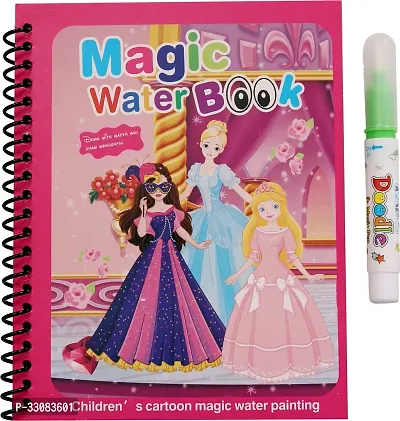 NidraNari Magic Water Coloring Book Magic Water Drawing Book Reusable and Water Reveal