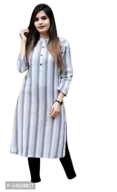 LAXMI CREATION Mahalaxmi Striped South Cotton Kurtis for Women (XX-Large, White)-thumb0