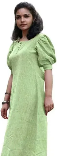 khadi cotton kurti puff sleeve pattan-thumb2