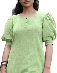 khadi cotton kurti puff sleeve pattan-thumb3