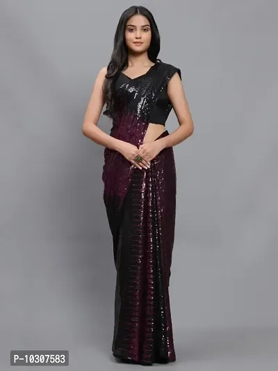 Classic Georgette Embellished Saree with Blouse piece-thumb0