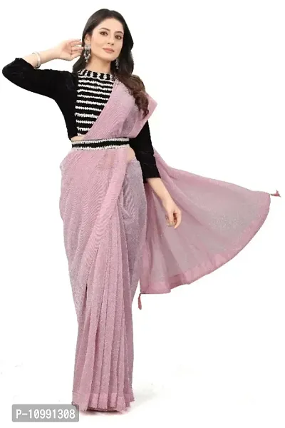 stylish fancy beautiful zari lycra saree for women and girl