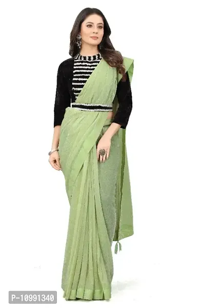 stylish fancy beautiful zari lycra saree for women and girl