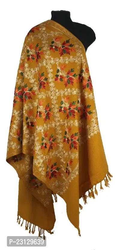 Kashmir Embroidered, Poly Acralic Wool 28X80 Traditional Ari Embroidery Shawl/Stoles for Women,Ladies,Girls