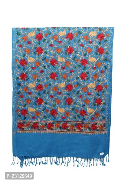Kashmir Embroidered, Poly Acralic Wool 28X80 Traditional Ari Embroidery Shawl/Stoles for Women,Ladies,Girls