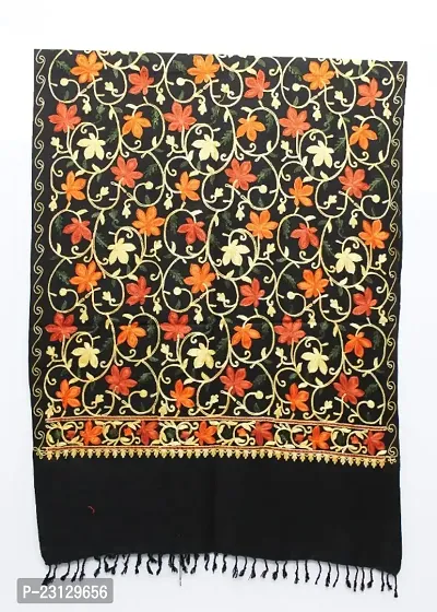 Kashmir Embroidered, Poly Acralic Wool 28X80 Traditional Ari Embroidery Shawl/Stoles for Women,Ladies,Girls-thumb0