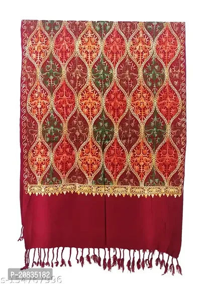 Elite Multicoloured Woolen Printed Shawls For Women