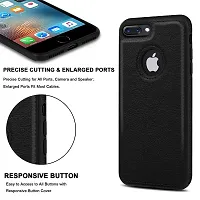 YellowCult Back Cover Case for Apple iPhone 7 Plus, iPhone 8 Plus with Logo View, Made with PU Leather (Black)-thumb2